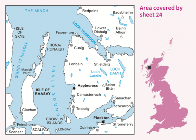 OS Landranger Map 24 - Raasay and Applecross Loch Torridon and Plockton-1